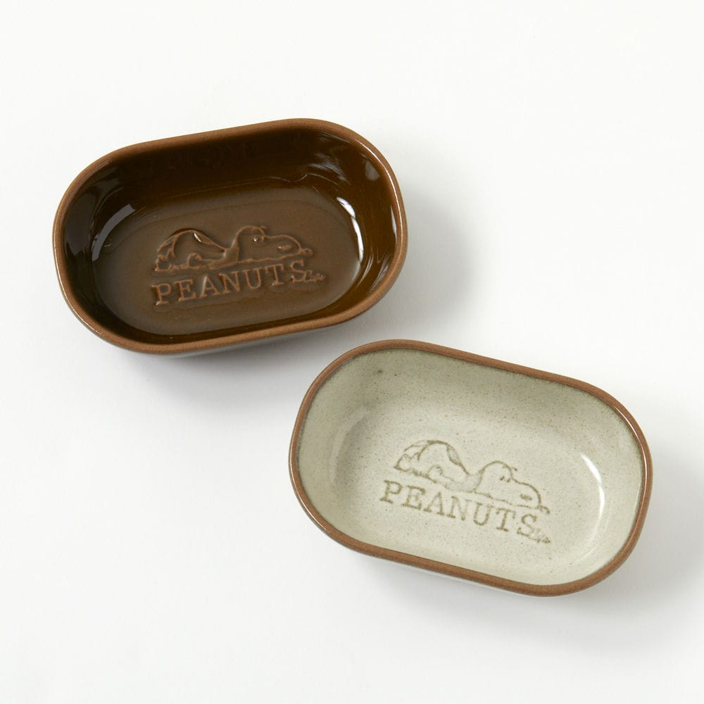 PEANUTS Cafe オーバルプレート 13cm ブラウン – PEANUTS Cafe Online Shop
