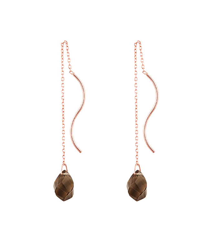 K10PG スモーキークォーツ ピアス|festaria Online Shop(フェスタリア