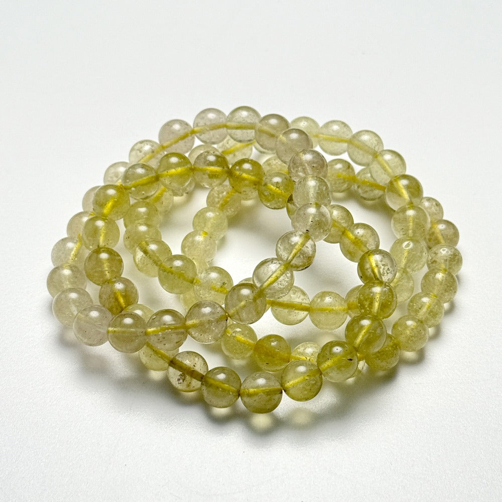 リビアングラス - ブレスレット8mm - 希少インパクトガラス