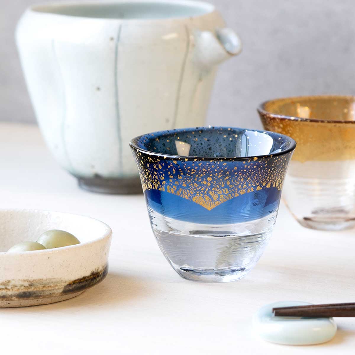 酒杯（藍・金箔） 42140TS-G-WSHB / 東洋佐々木ガラス(株) 公式