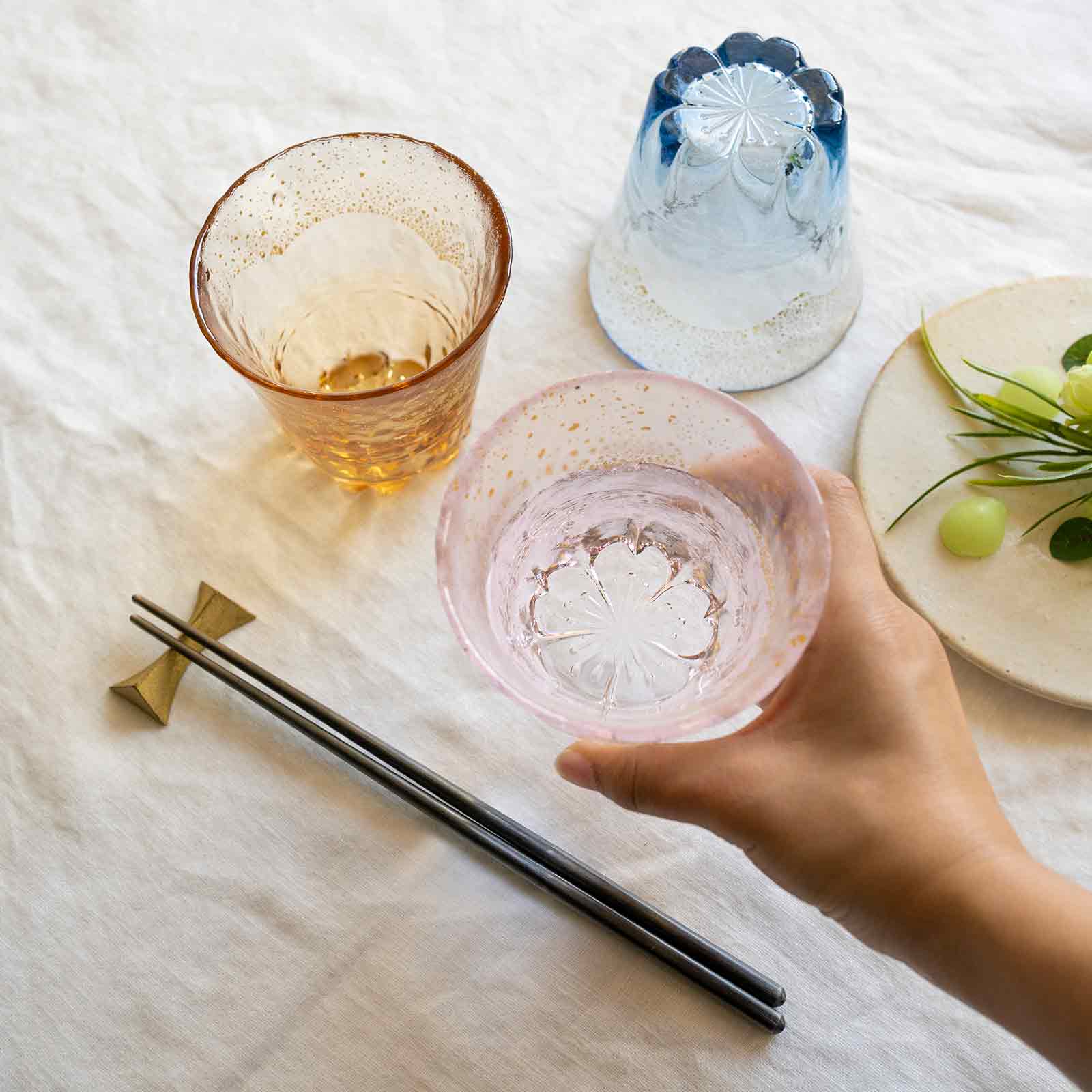 お湯わり焼酎ぐらす（桜・金箔） 42160TS-G-ERP / 東洋佐々木ガラス(株