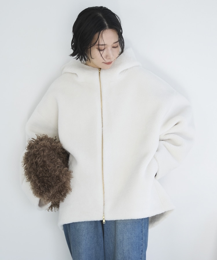 オーバーボアフーディブルゾン(38 IVORY): アウター｜PMbox P&M