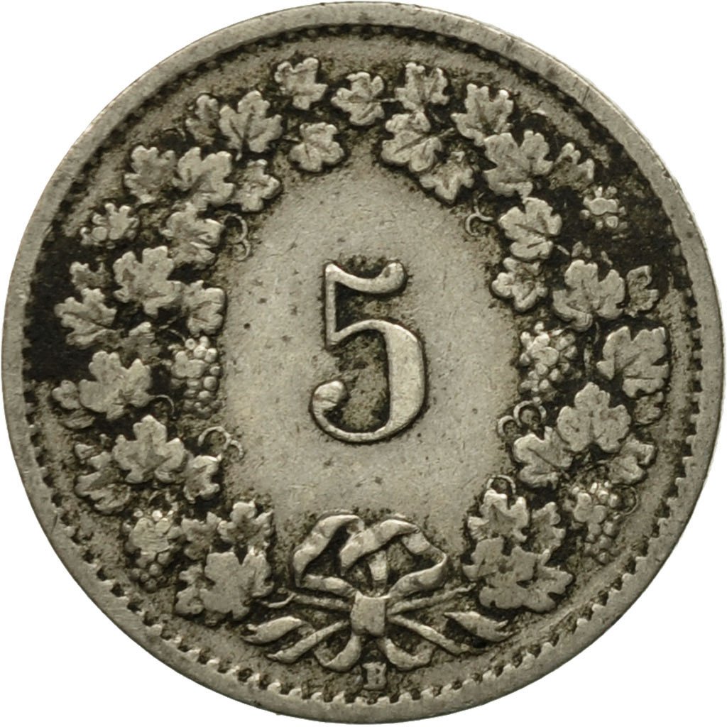 Five Centimes (Rappen) 1919, Coin from Switzerland - Online Coin Club