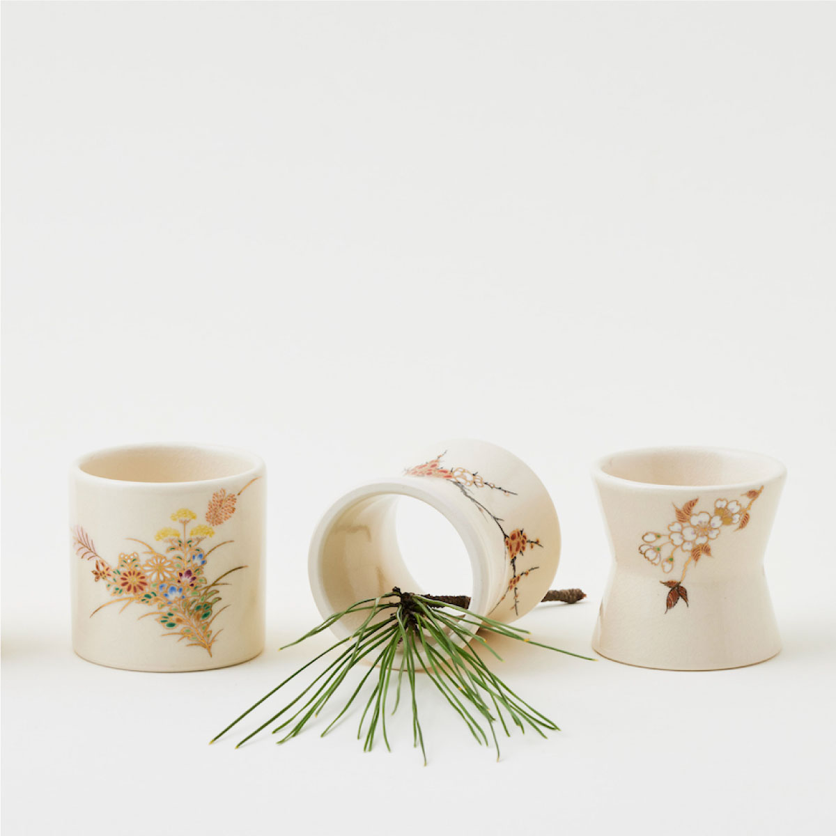 白薩摩蓋置（杵型） 割文（ピンク）[シロサツマフタオキ（キネガタ