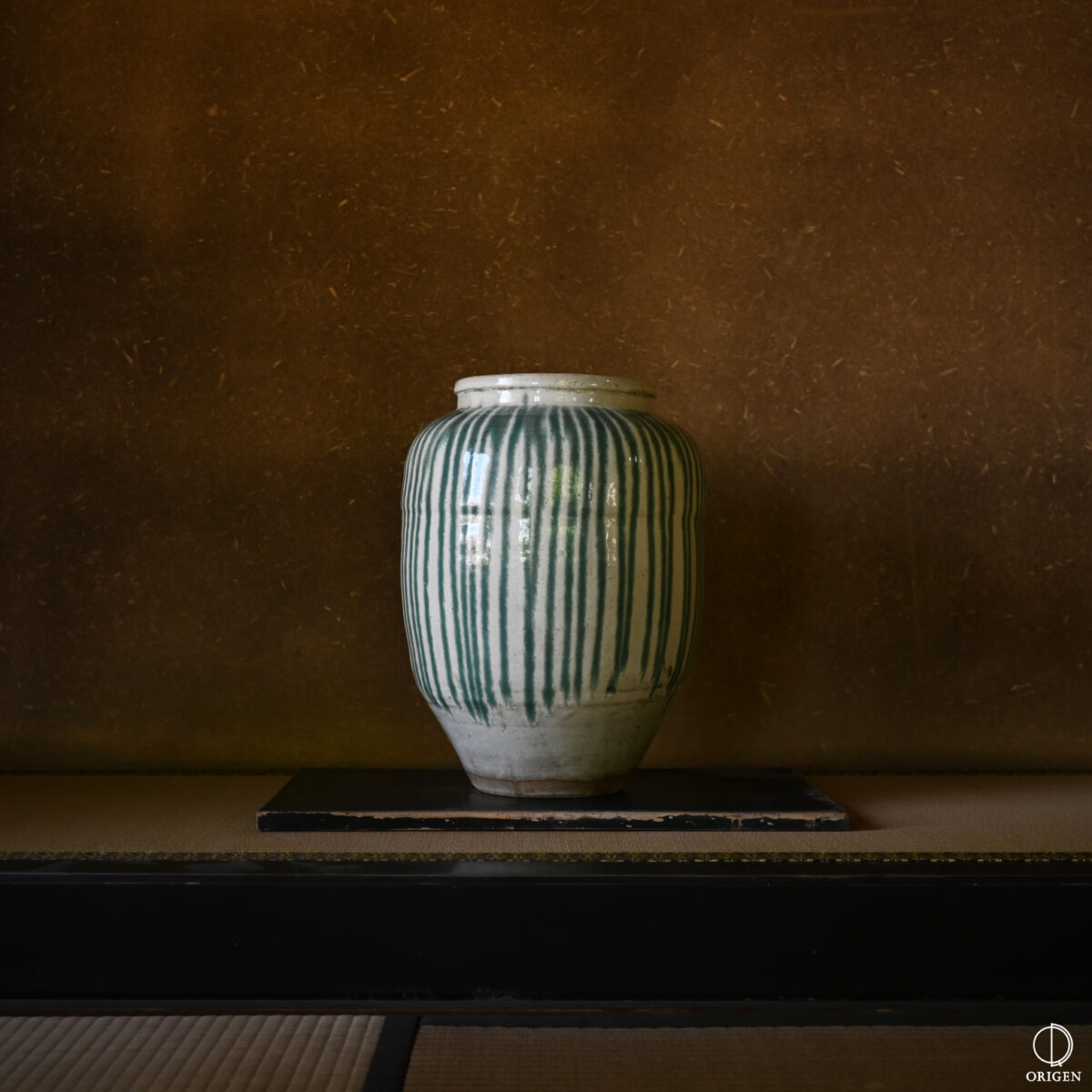 信楽焼の青すだれ茶壺｜出張買取 in 大阪市都島区｜骨董品買取 - ORIGEN