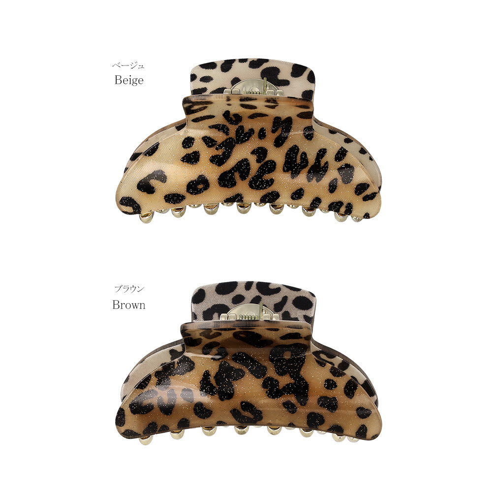 ヘアクリップ レオパード ラメ バンスクリップ – OSEWAYAオンラインストア