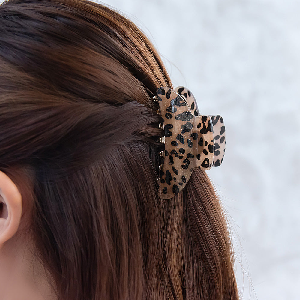 ヘアクリップ レオパード ラメ バンスクリップ – OSEWAYAオンラインストア