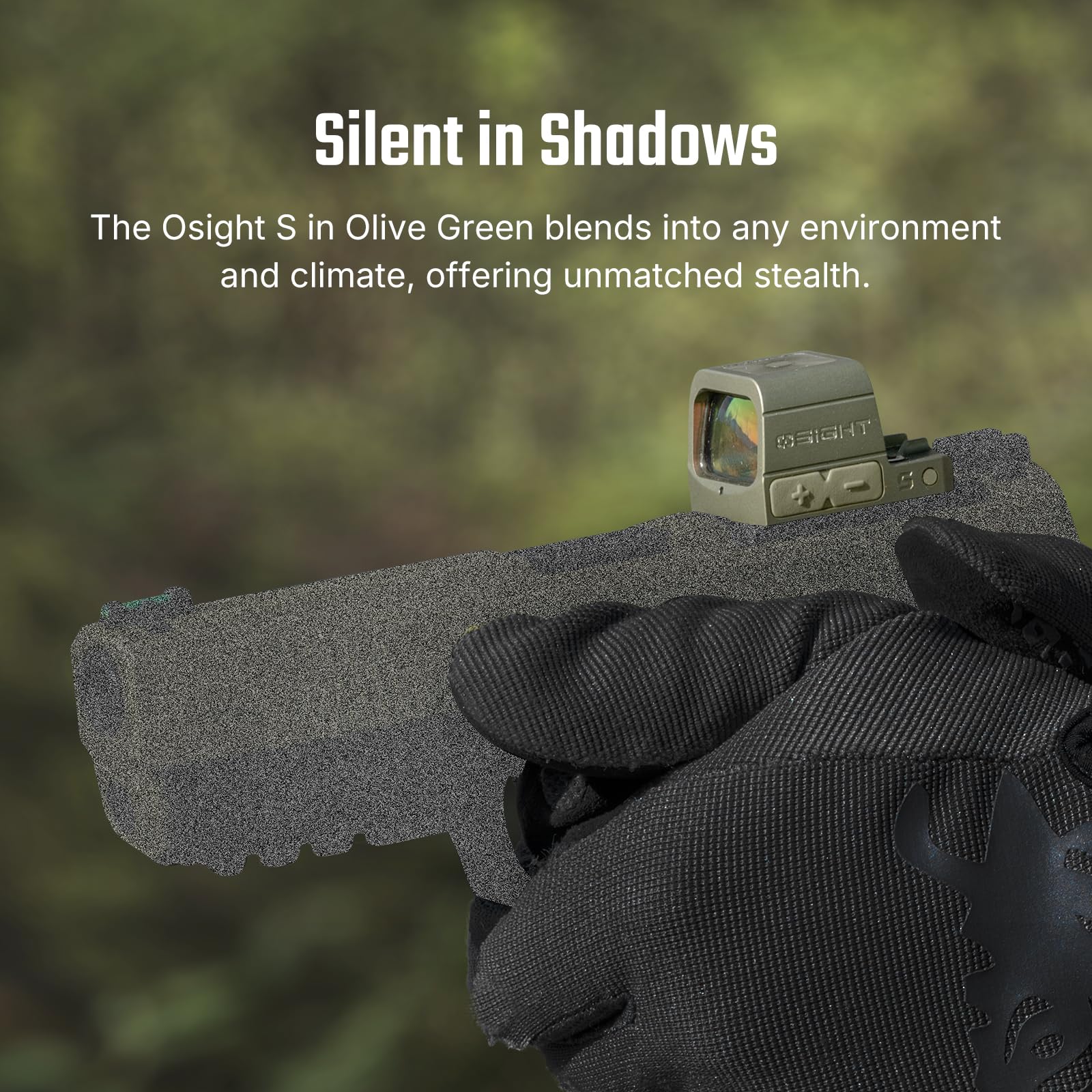 Multi Reticle Red Dot Sight: Olive Green Enclosed Optic - Osight