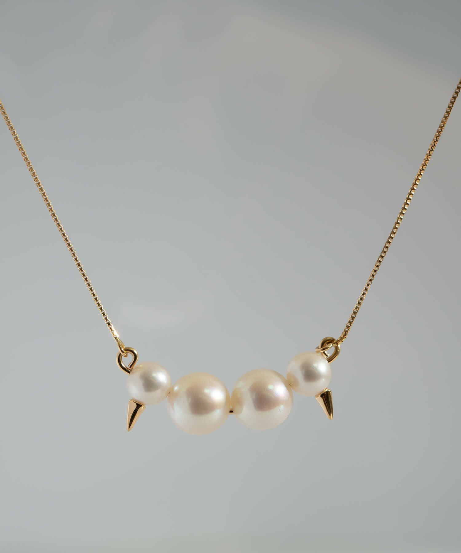 K10 Spike Studs Pearl Necklace QUATLUNE -カトルネ- | Ops.(オプス