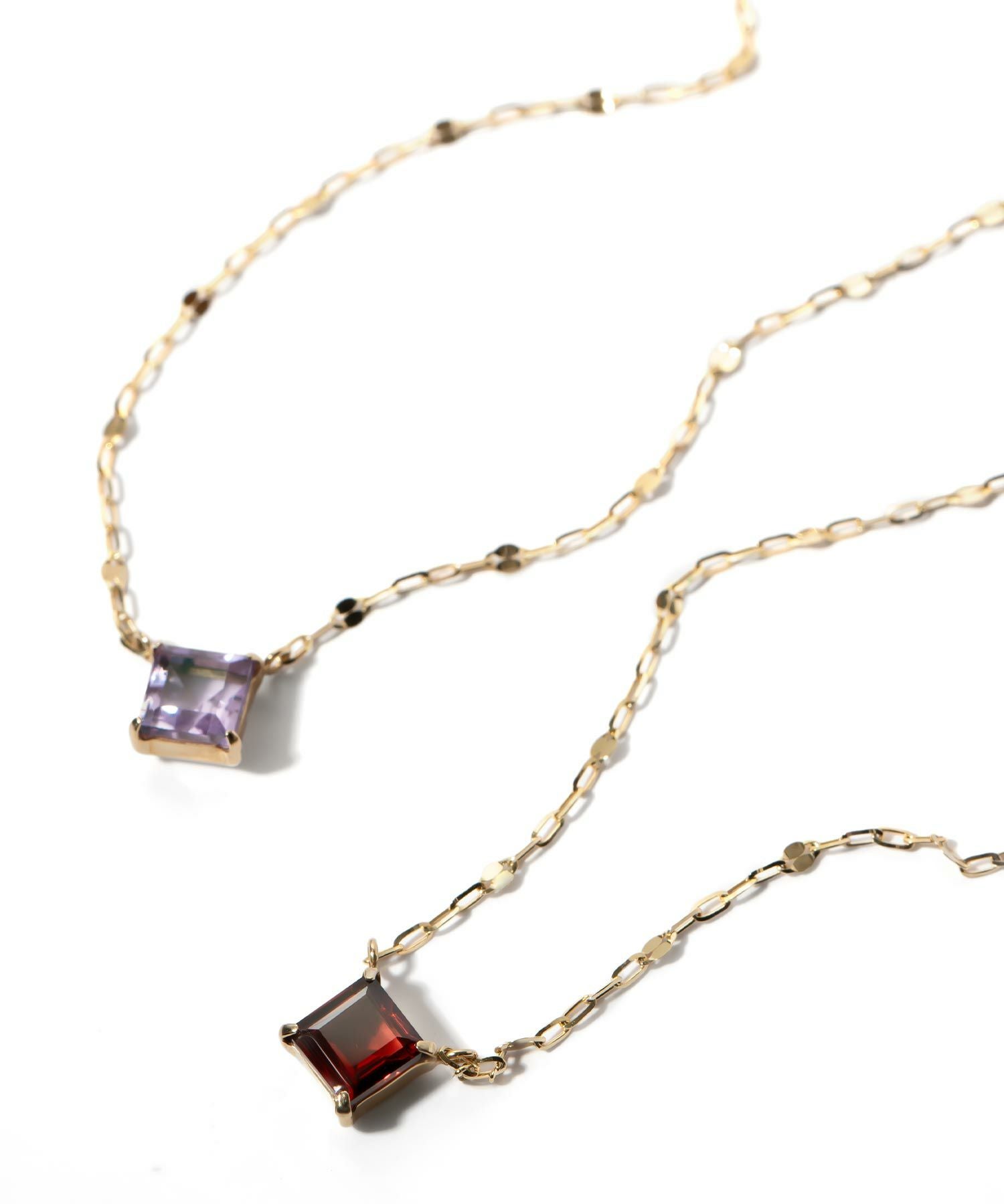 ガーネット アメジスト ネックレス 天然石 【tetra-tva テトラ・トヴォ