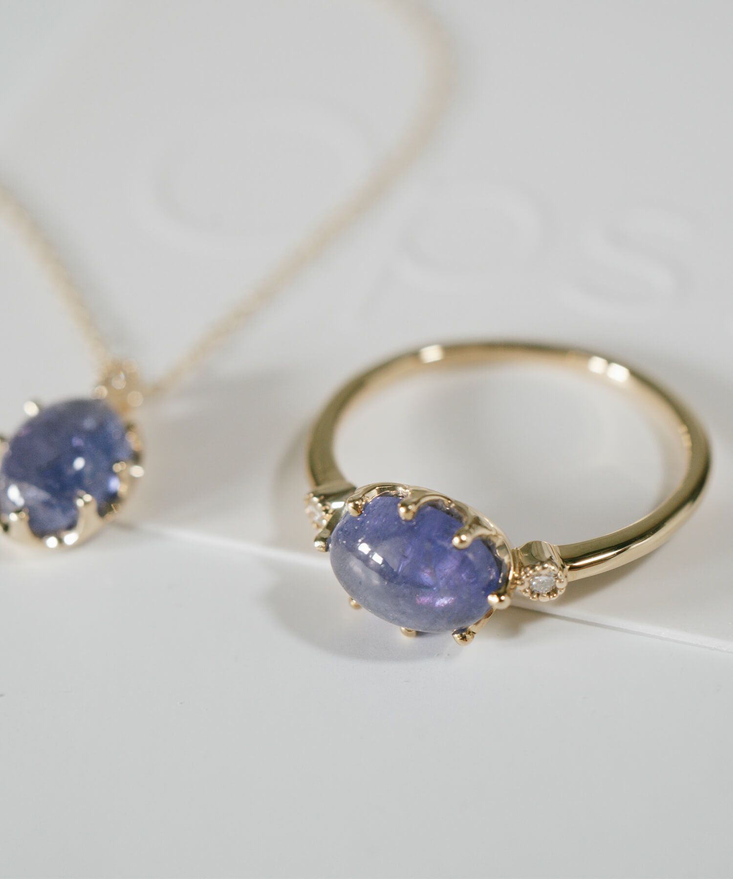 タンザナイト リング ダイヤモンド イエローゴールド 【elia-ett-ring