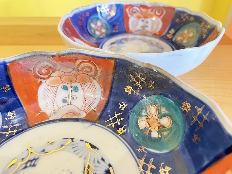 Oranzovy オンラインショップ】ヴィンテージ 明治時代 なます皿 金彩色