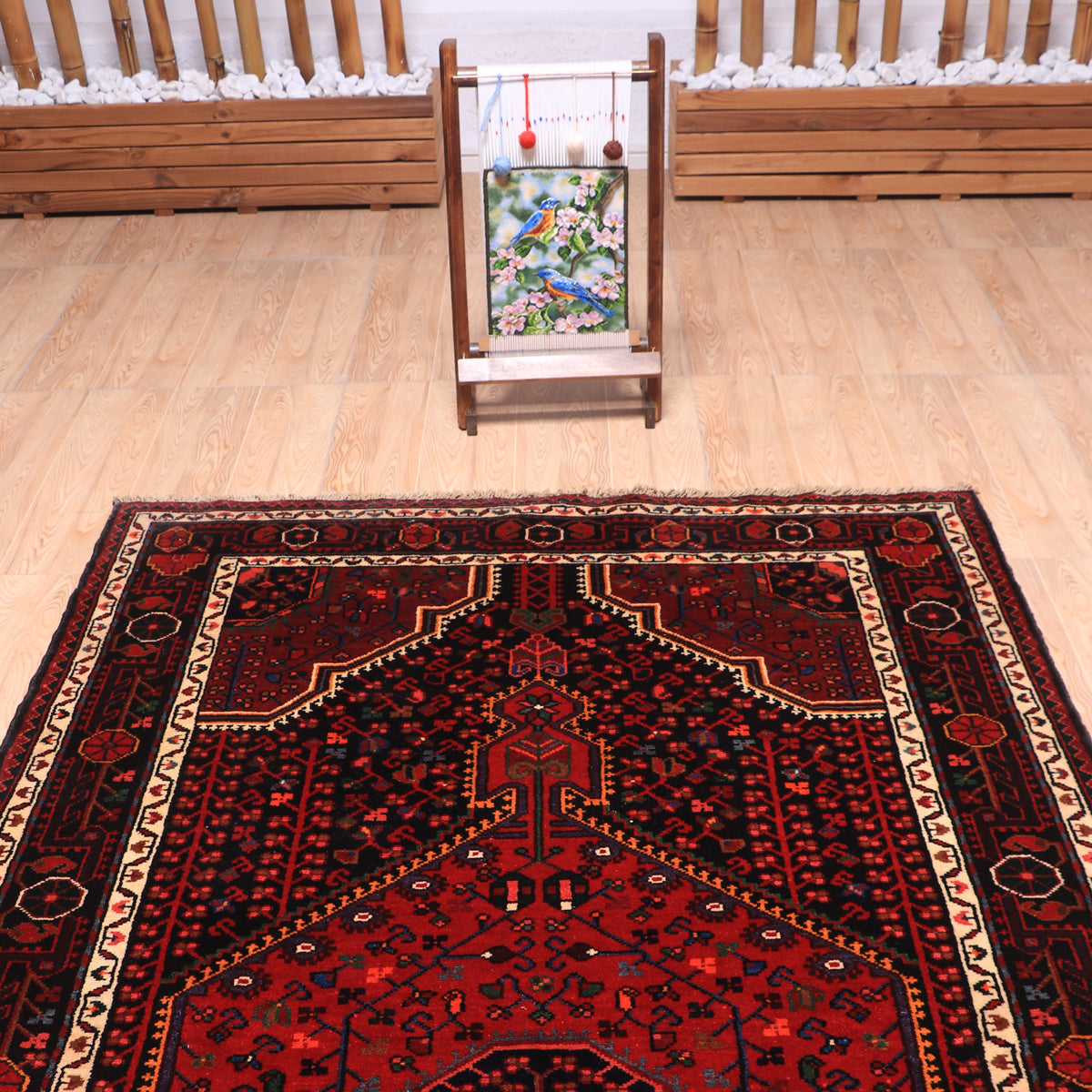 ペルシャ絨毯 (トゥイセルカーン) 232×136cm（FL-70161） – ギャッベ