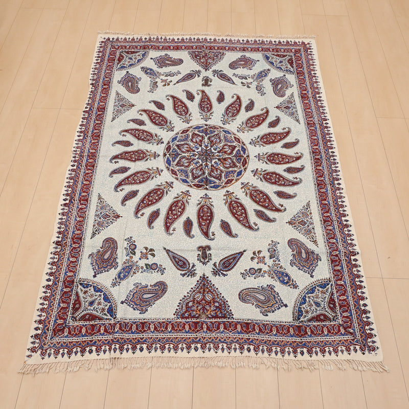 ペルシャ更紗・ガラムカール​ (イラン手染布) 200×135cm（GC-12804