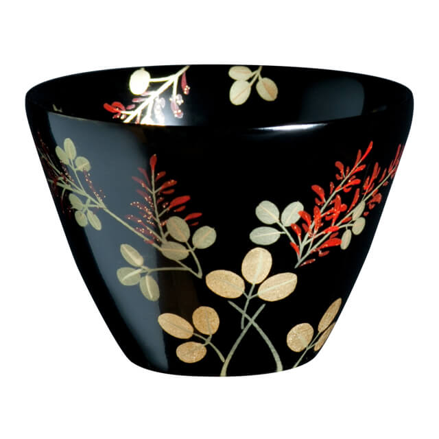 Japanese Lacquerware, Urushi Sake Cup, Hagi - Black