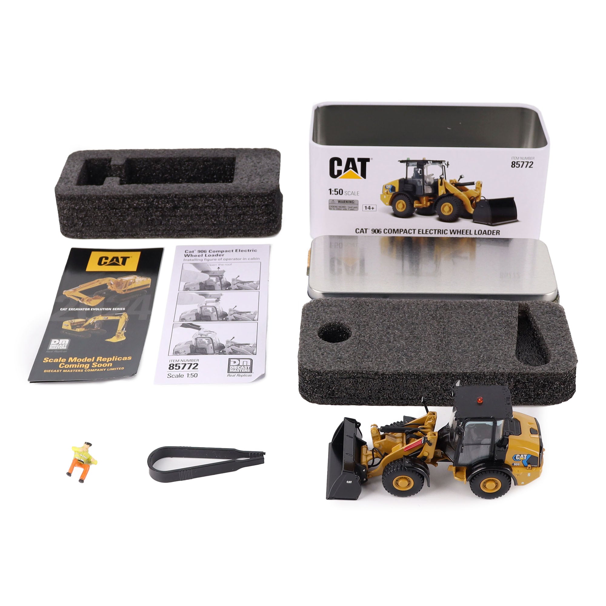 1/50 CAT 906 Compact Electric Wheel Loader by Diecast Masters