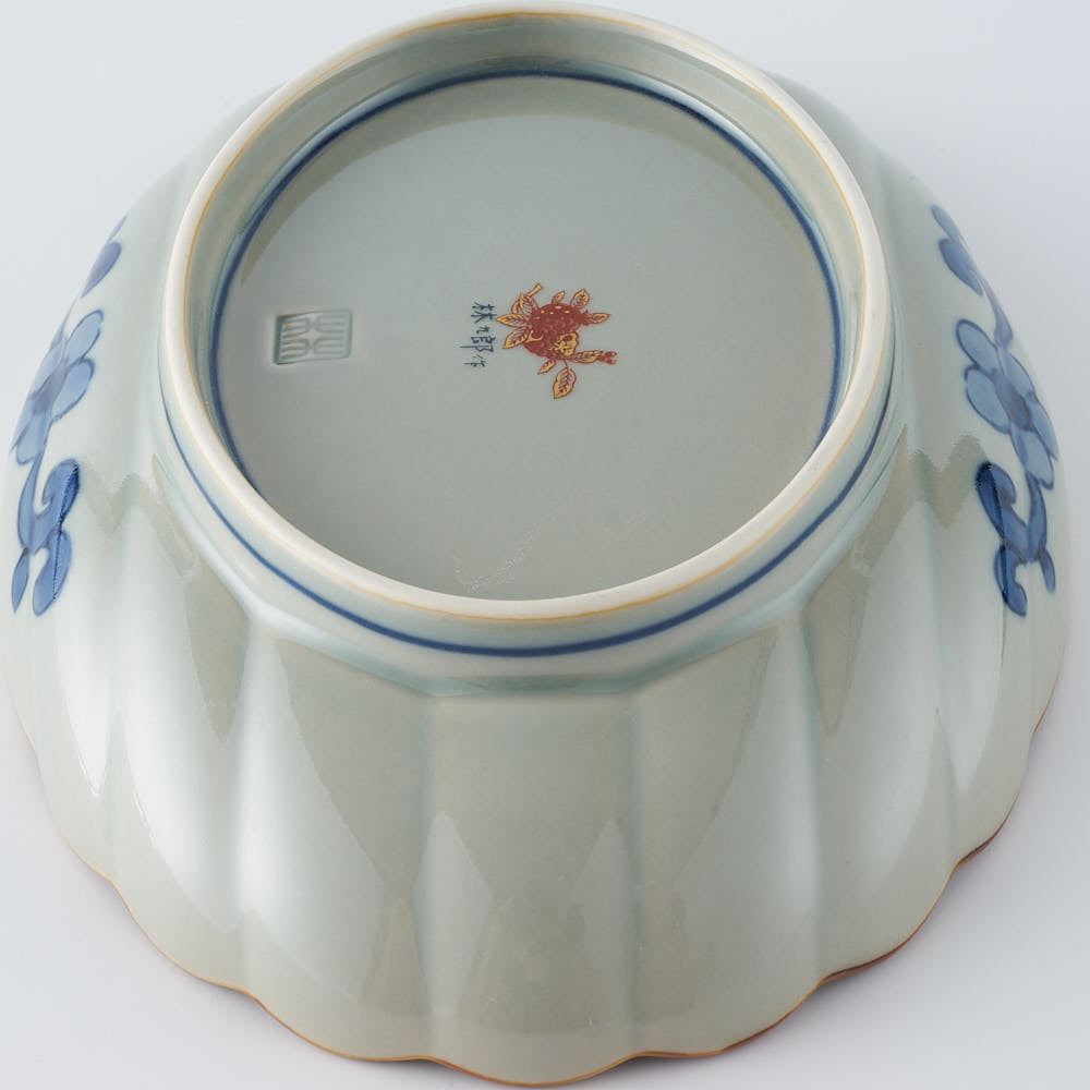 波佐見焼 林九郎窯 古伊万里菊紋 楕円皿 ¥5,720 大人の焼き物