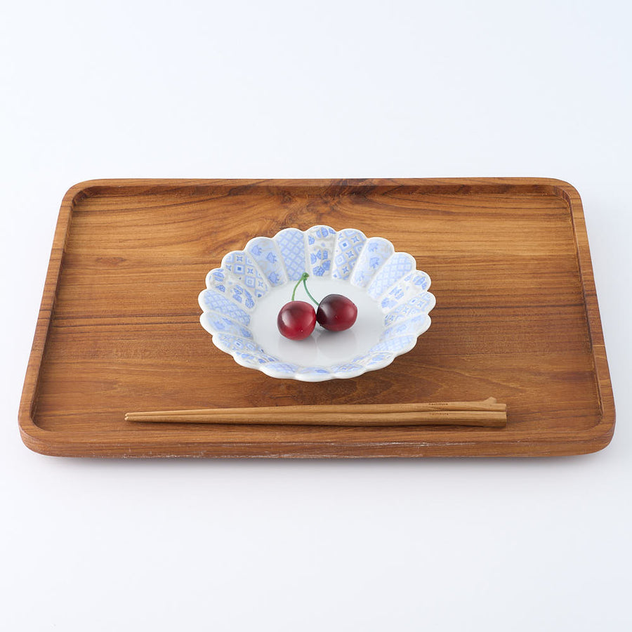 波佐見焼 林九郎窯 花離宮 ブルー7.5cmボウル ¥2,640 大人の焼き物