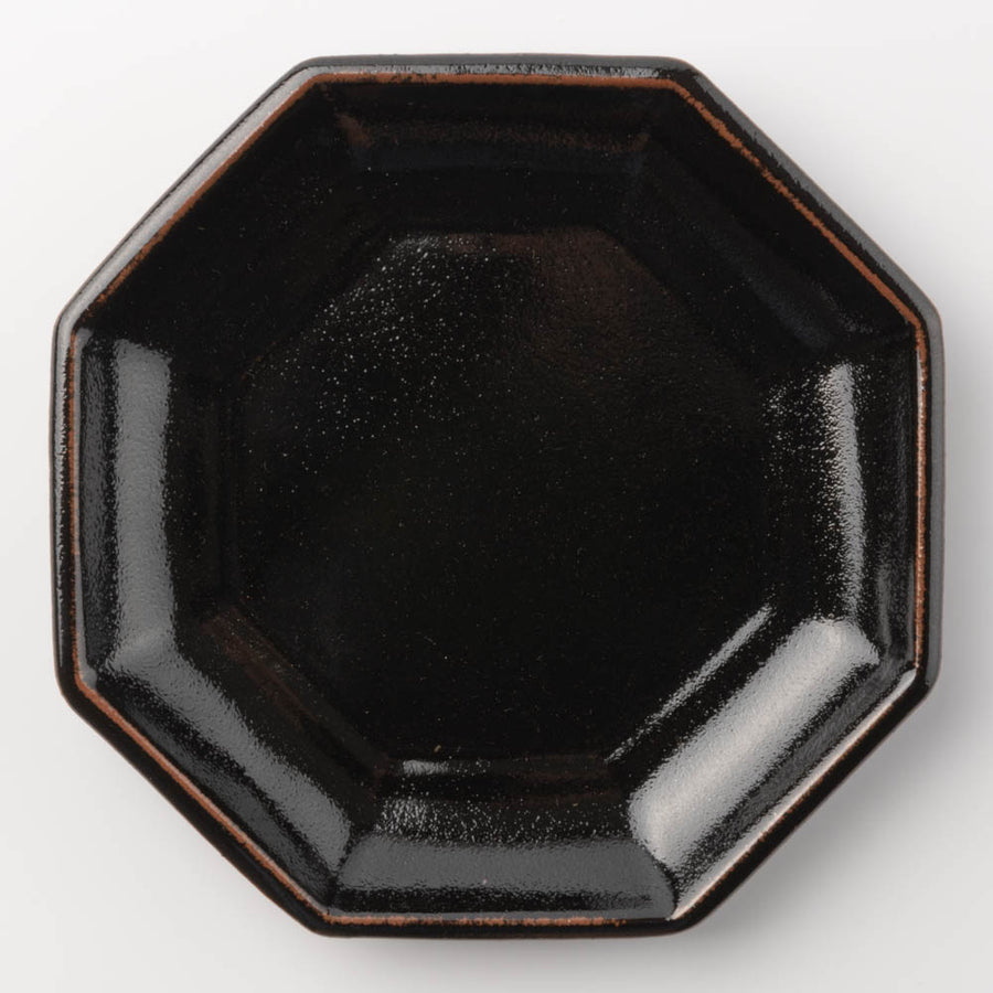昇陽窯 八角皿 7寸 黒 ¥3,190 大人の焼き物