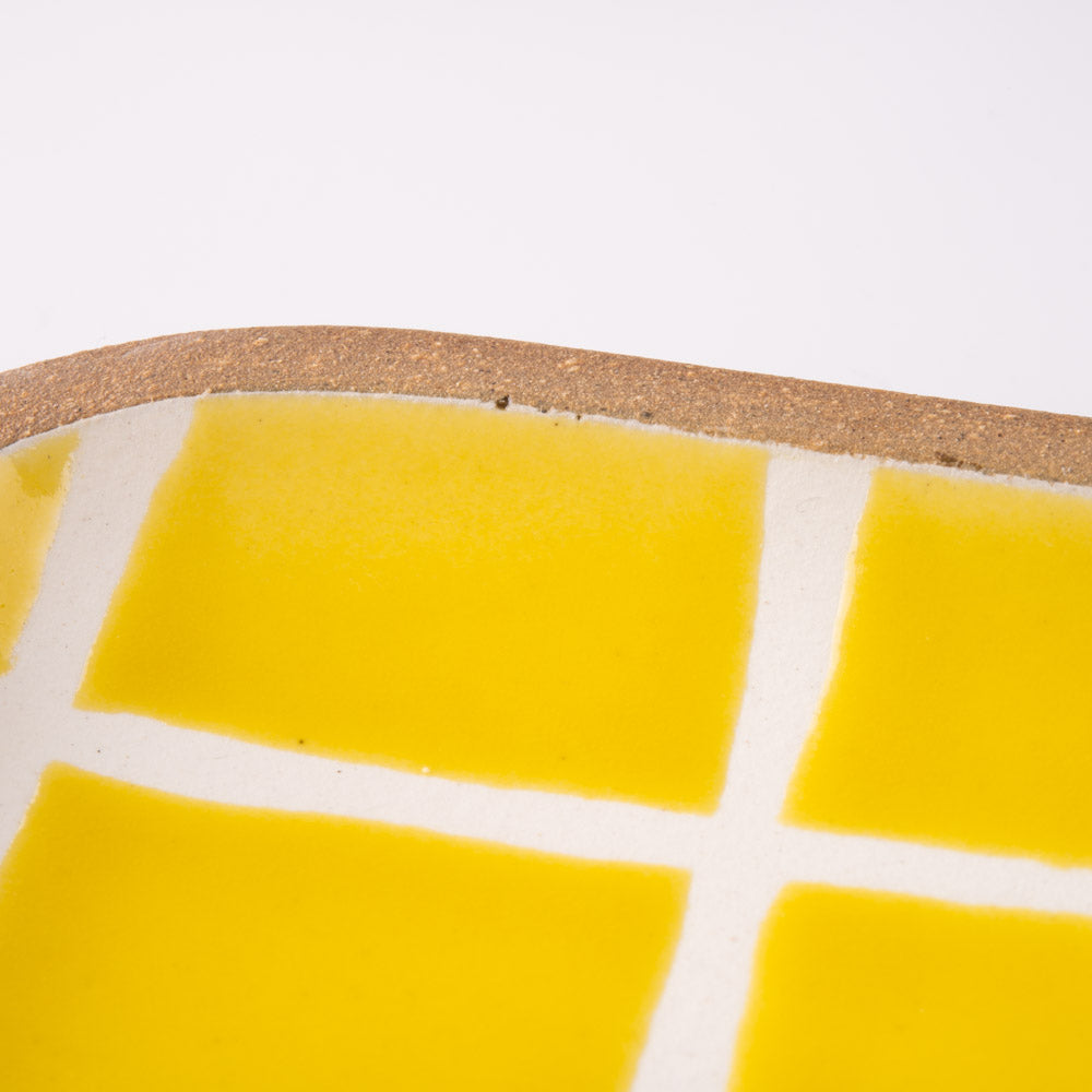 やちむん 一翠窯 長方皿(小) タイル 黄 ¥2,860 大人の焼き物
