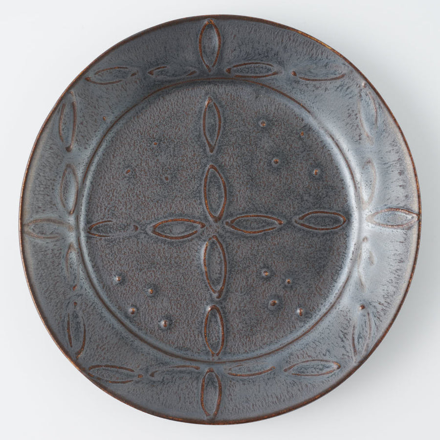 作家 久保雅裕 イッチン レトロ リム皿 S ブラック ¥2,640 大人の焼き物