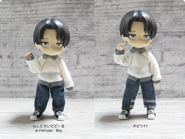 ねんどろいどどーるボディにあう服・靴の互換性は？オビツ11のものは