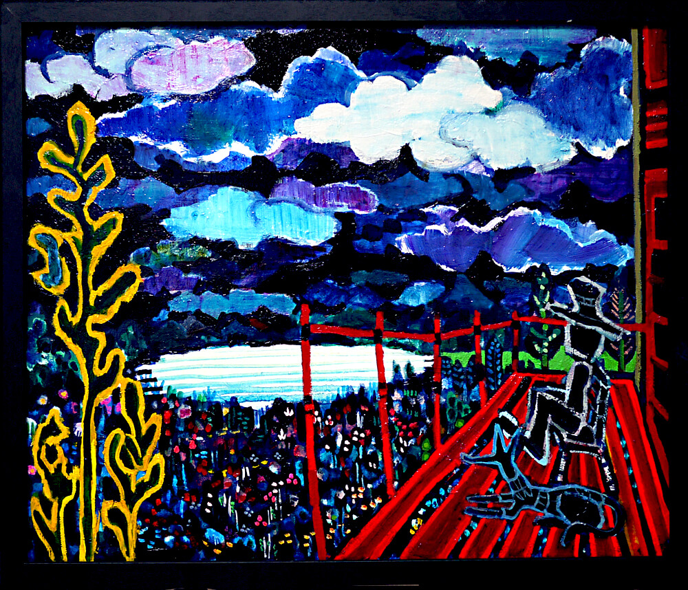 油彩画 | Lakeside house | Taro Otani | Official site