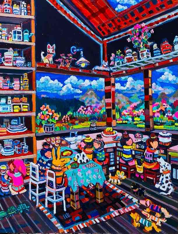 油彩画 | Spring kitchen | Taro Otani | Official site