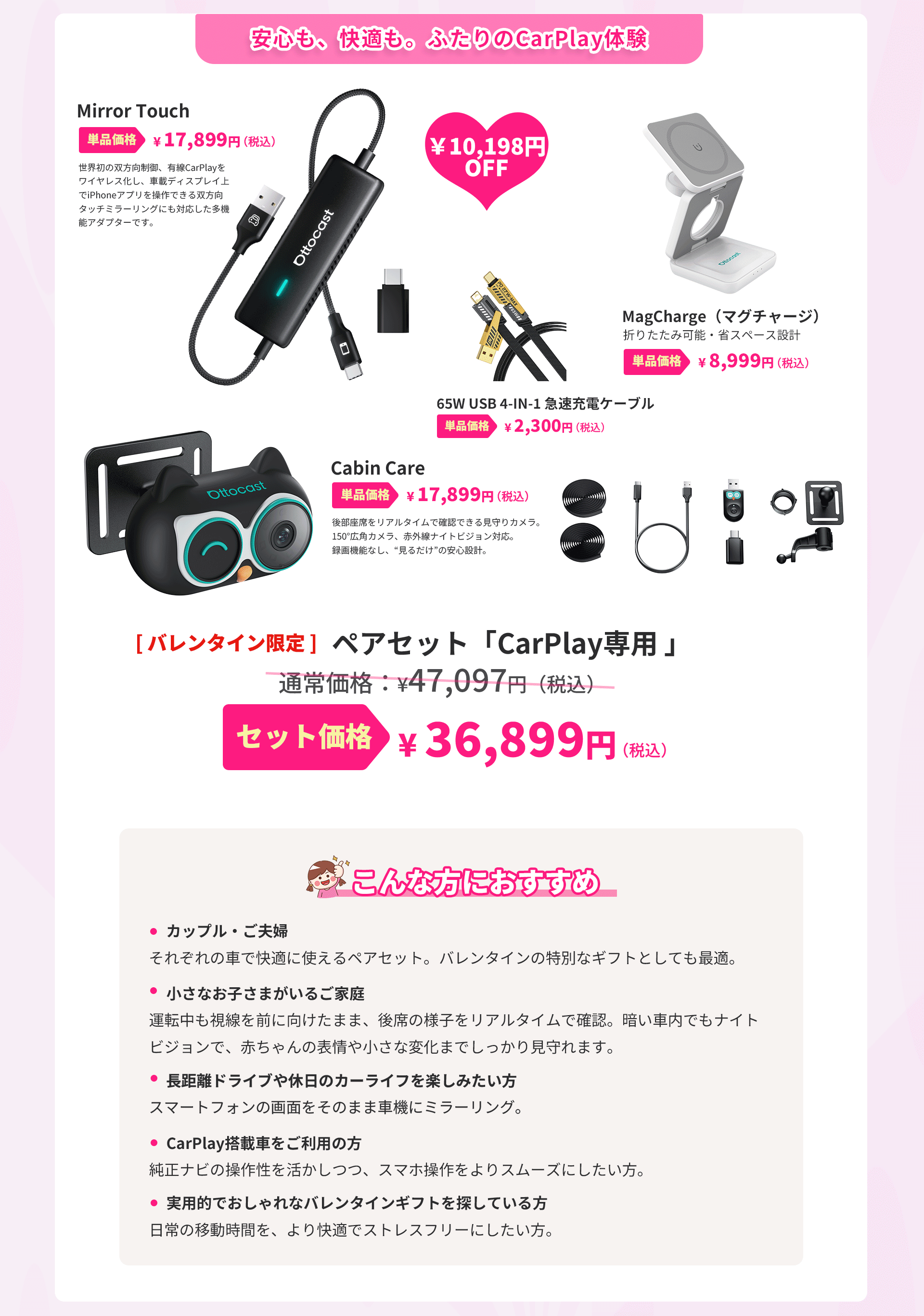 ペアセット「CarPlay専用 」