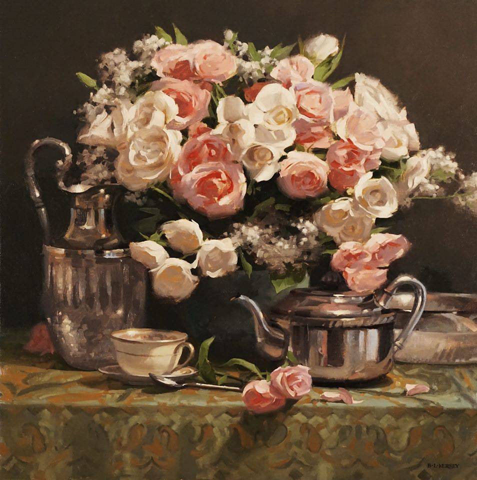 优雅传统的静物花卉油画，好看极了_搜狐网
