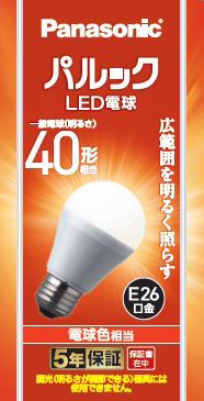 概要 LED電球 4.4W（電球色相当） LDA4LGK4 | LED電球・蛍光灯 | Panasonic