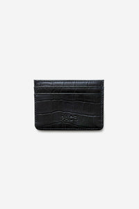 CARD HOLDER CROCO LEATHER BLACK – PACE ™