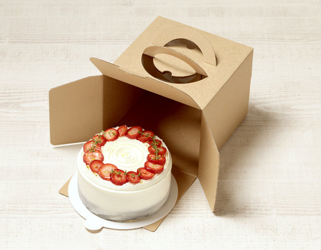 エコクラフトデコ箱5号H150 – ケーキ箱ならハコマルシェ・店舗業務用