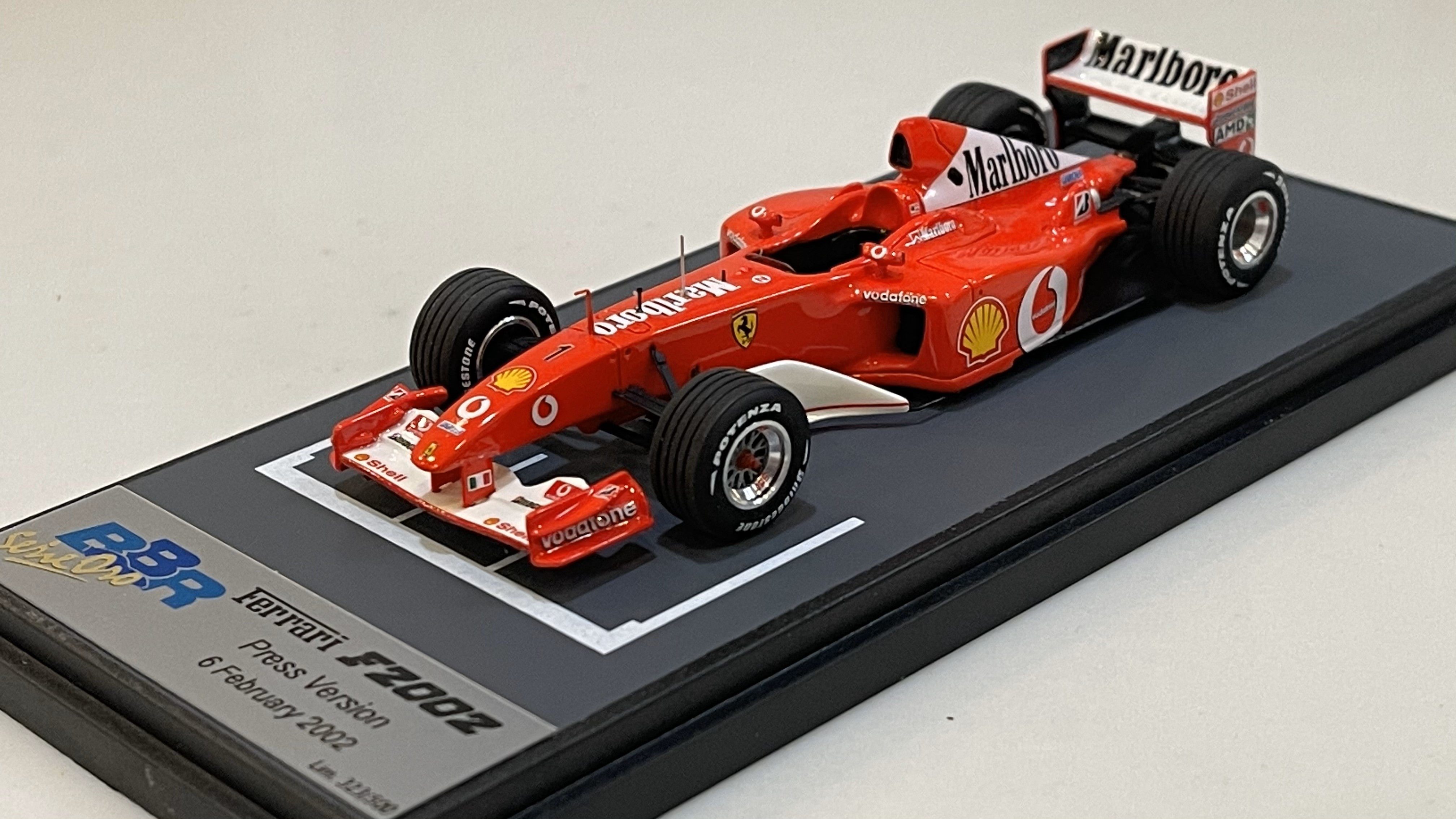 BBR 1/43 Ferrari F2002 GP Press F1 Red BG231 – Paddock Collection