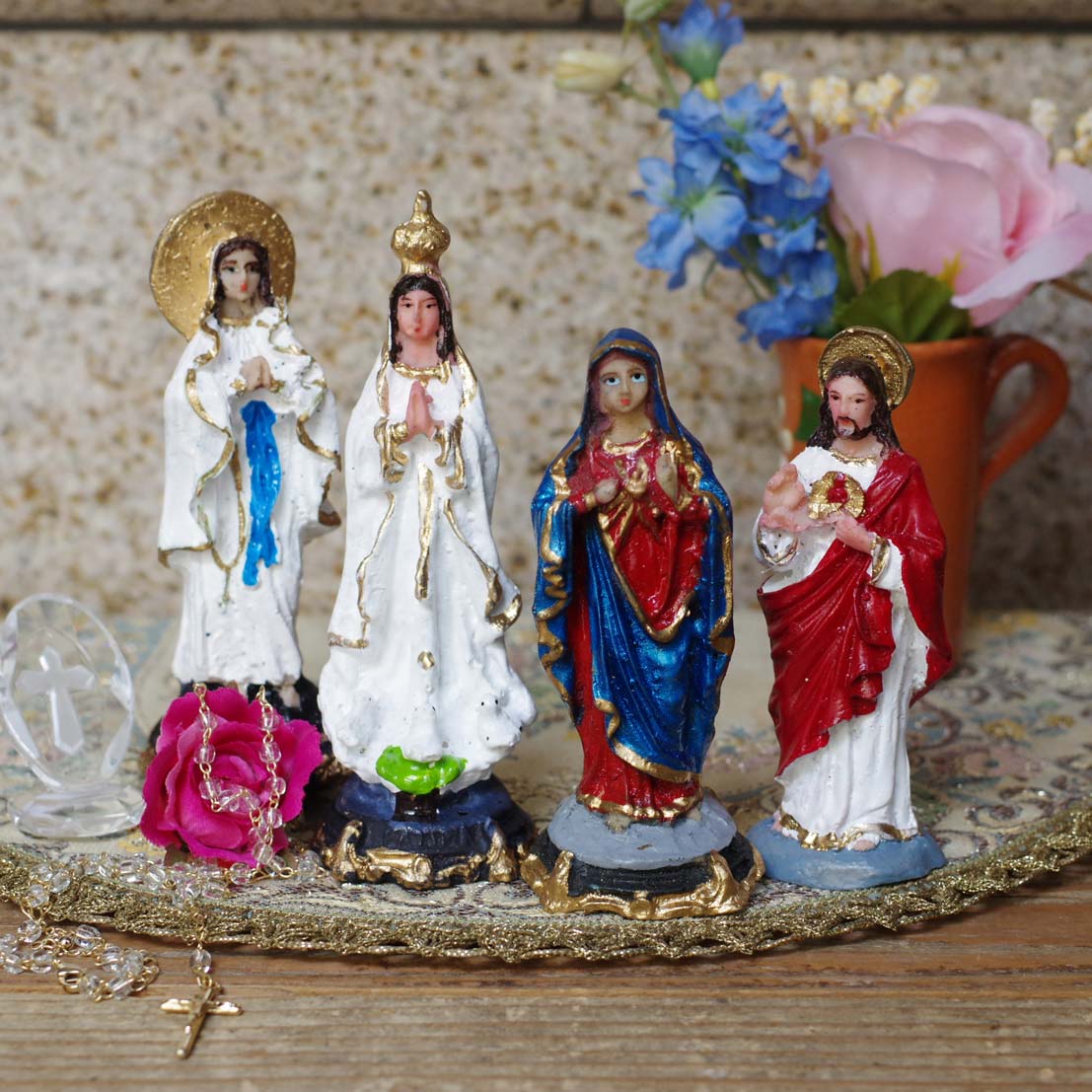 mini☆聖母マリアの汚れなきみ心像【H10cm】