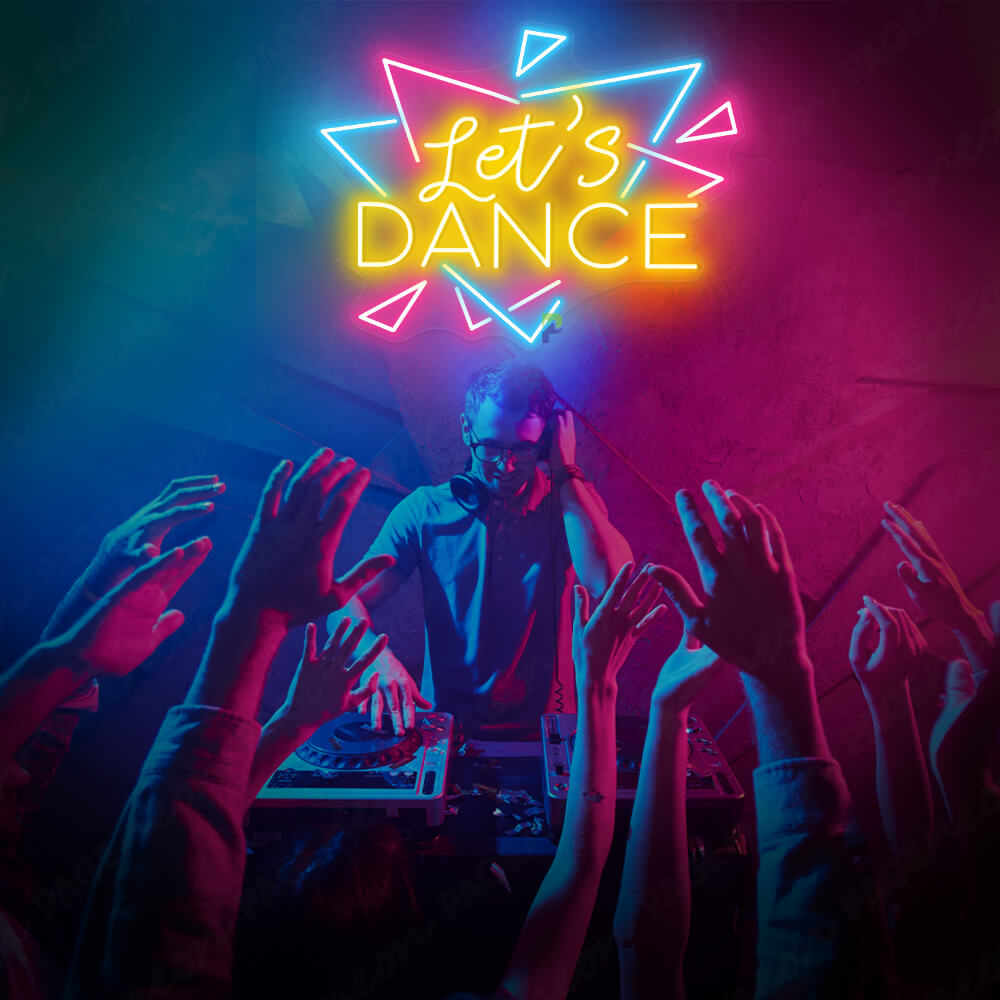 Dance Neon Sign Let's Dance Led Light for Party - PageNeon