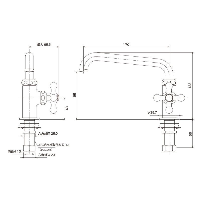 700-767-D 700-716-13 カラー立形自在水栓（マットブラック） トイレ