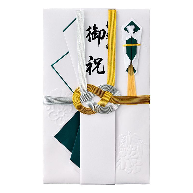 金銀10本結切 御結婚御祝 短冊入 青 キ-155アオ: 金封（祝儀袋