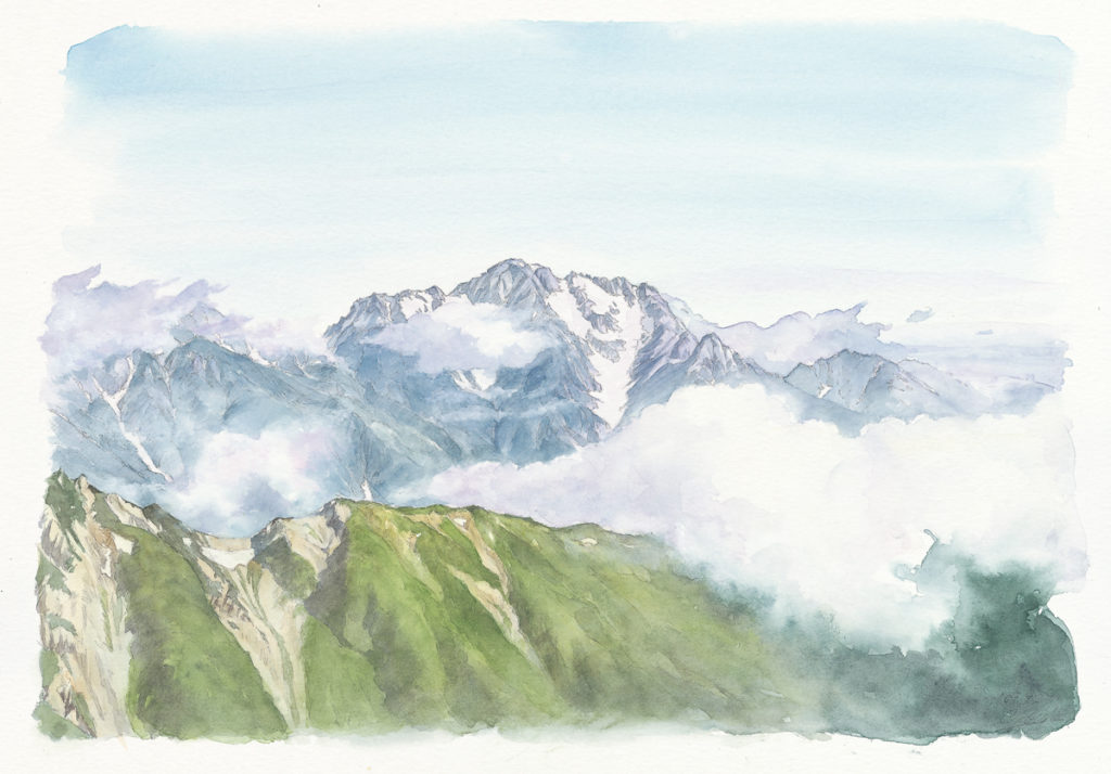 吉田博の見た日本アルプスへ - 針木雪渓 - PAPERSKY - NATURE