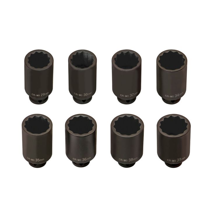 77321 OEM Axle Nut Socket Set, 12-pt, 8-pc — Partsource