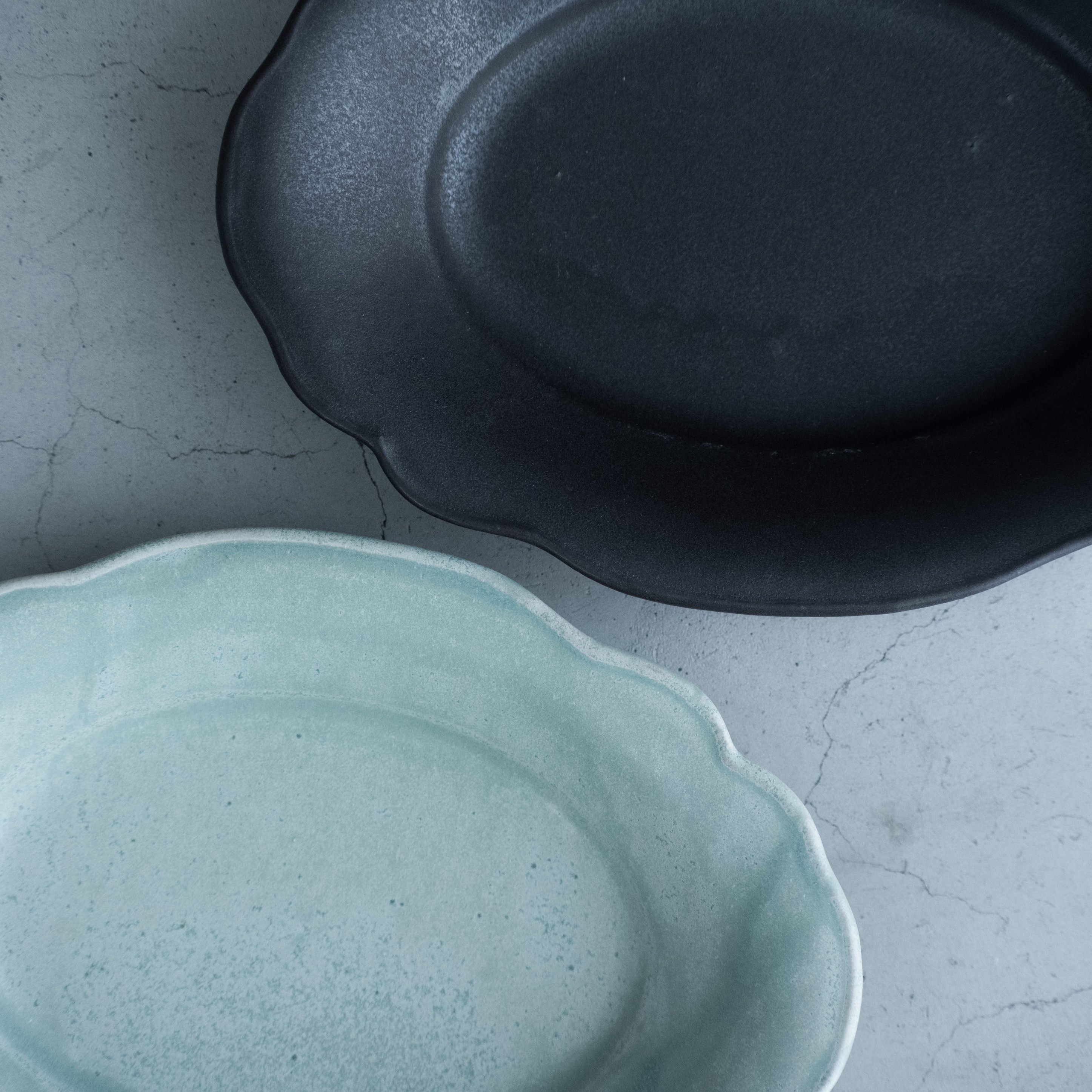 awabi ware｜雲型カレー皿