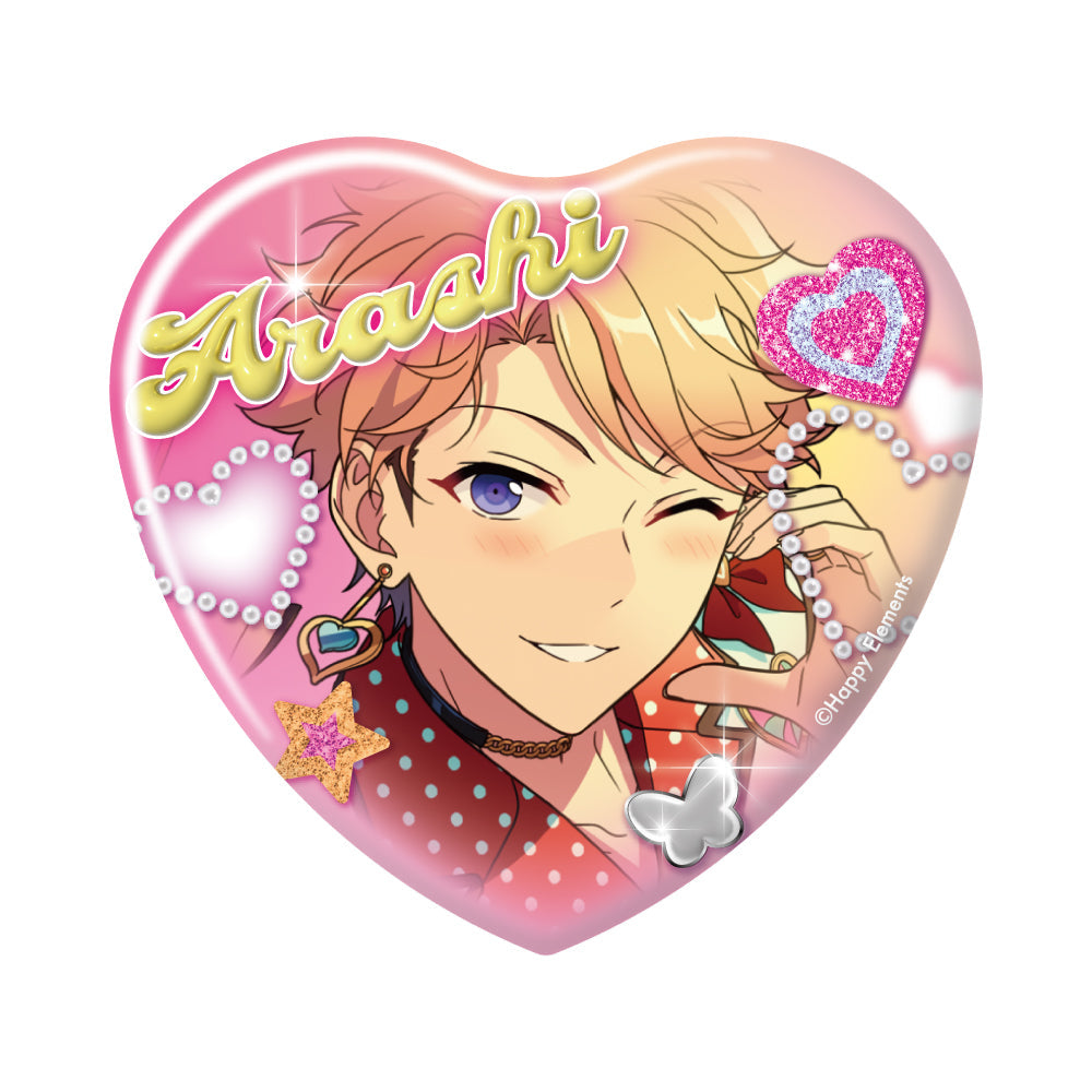 GIRA☆デコ】ハート缶バッジ（Rhythm Link／NEW DIMENSION／etc