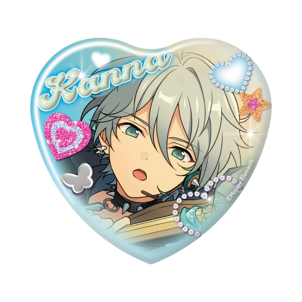 GIRA☆デコ】ハート缶バッジ（Rhythm Link／NEW DIMENSION／etc