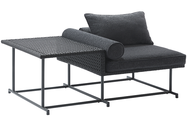 MA-SOFA SINGLE WITH SIDE TABLE | ガーデンファニチャー ベランダ家具