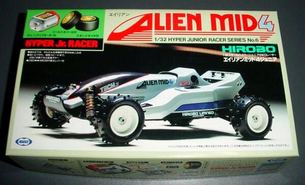 ちょっとミニ四駆の話になり、昔、「エイリアン」っていうタミヤじゃ