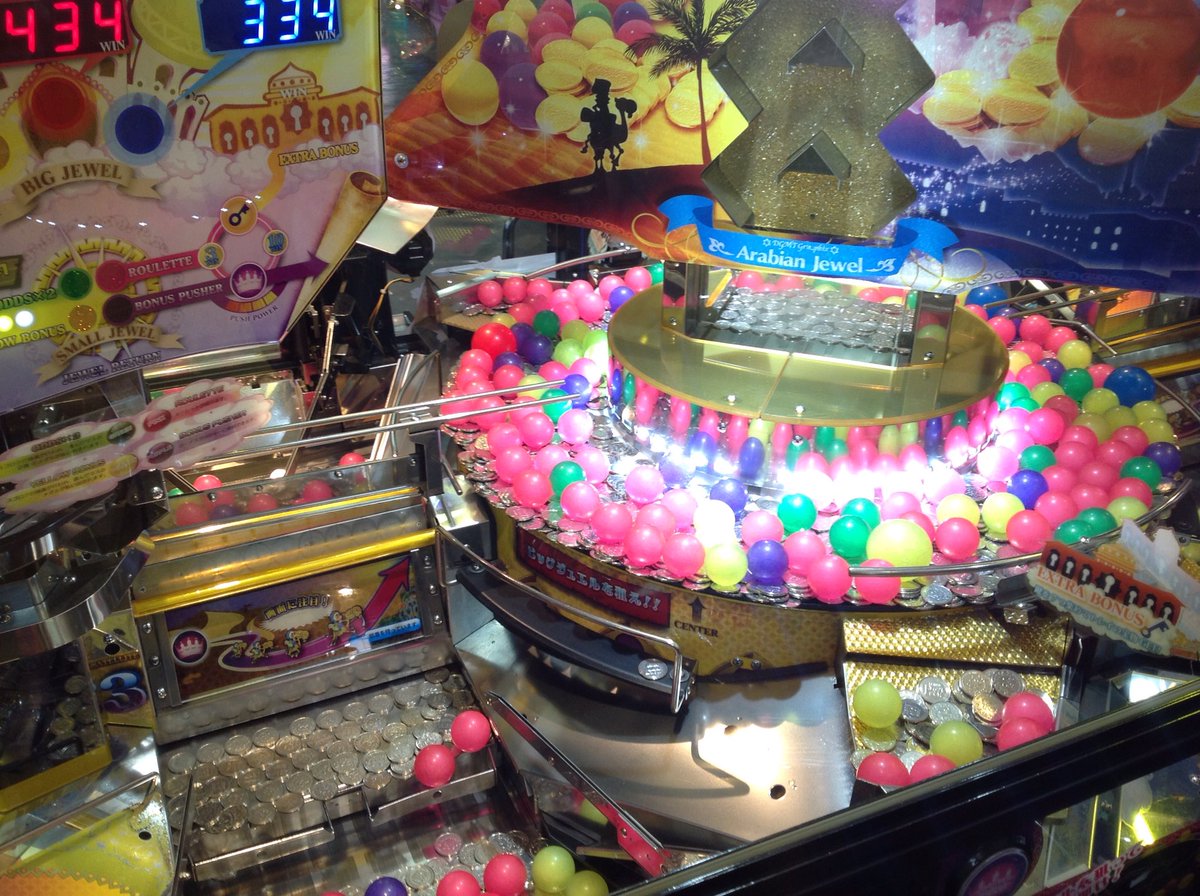 メダルゲーム】本日プッシャーゲーム『アラビアンジュエル』入荷致し