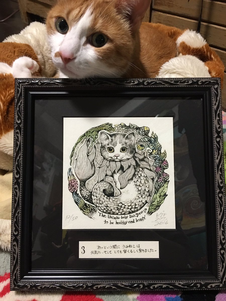 絵皿シリーズの複製画を自宅に飾ってみようと取り寄せた。「うみねこ