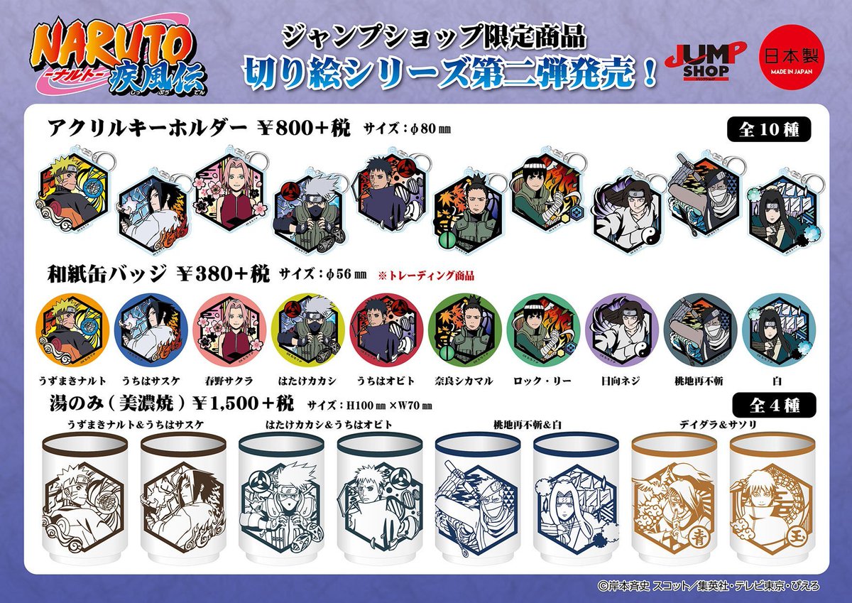 NARUTO 缶バッジ ジャンプショップ限定 原作新商品情報＞ 【5月21日