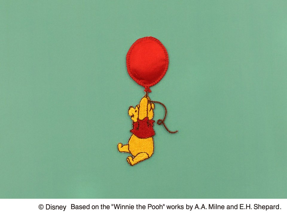 ディズニー くまのプーさん ふんわりワッペン ＼ 風船部分がぷっくり