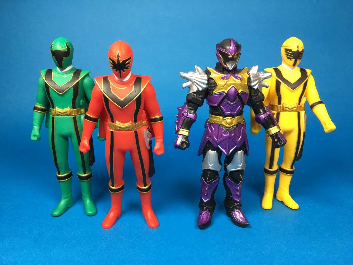 魔法戦隊マジレンジャー」ポピー製ソフビ「ツインセット」全4種8体の